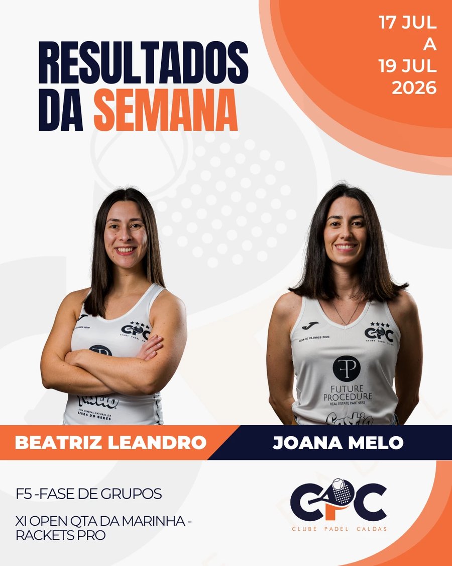 Resultados da semana - Beatriz Leandro e Joana Melo